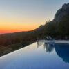 Villa Jacaranda Pool at Sunrise towards Kyrenia (Girne)